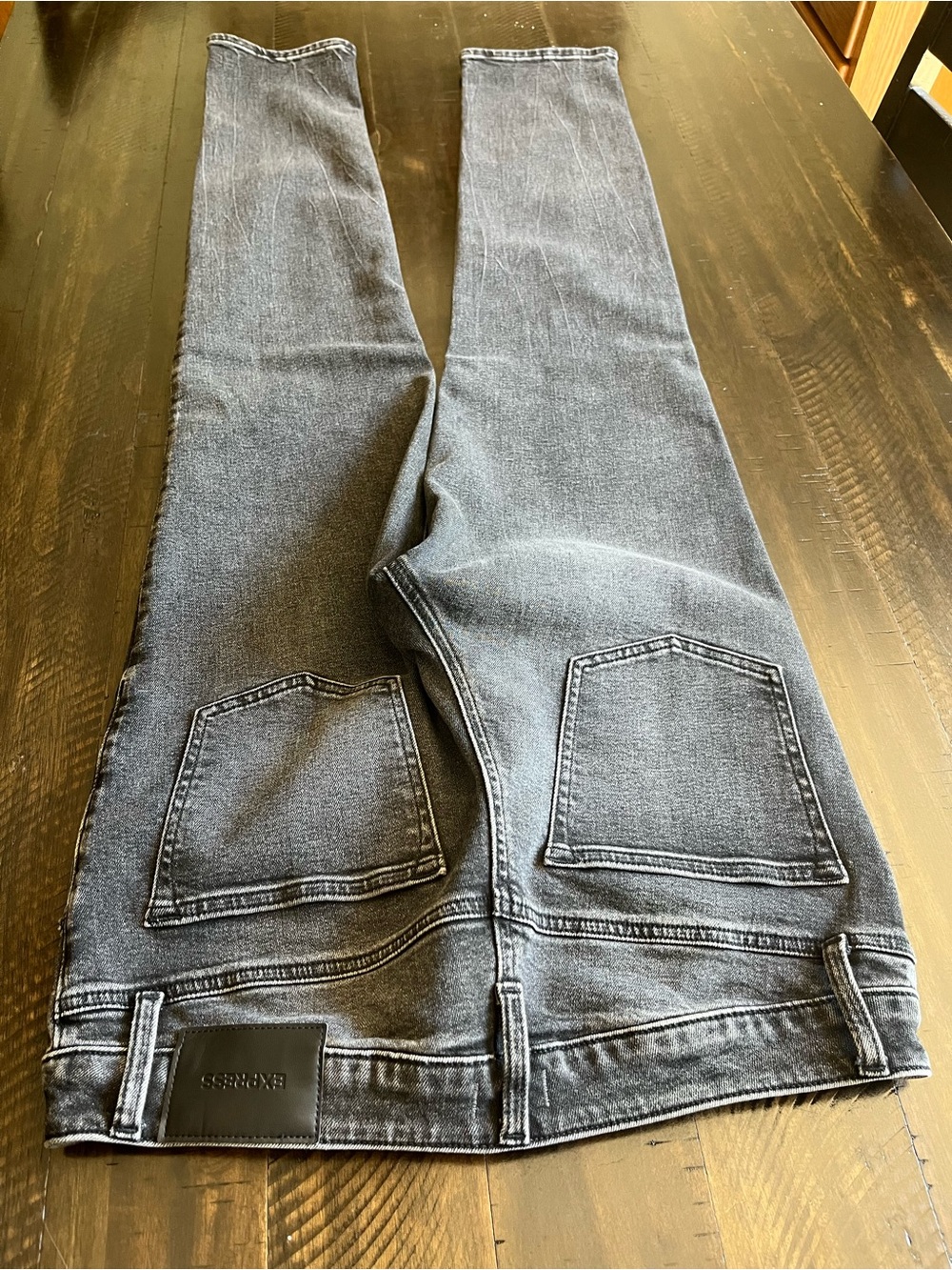 Express Men's Washed Gray Slim Jeans